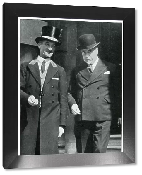 Sir Thomas Beecham leaving the War Office 1939