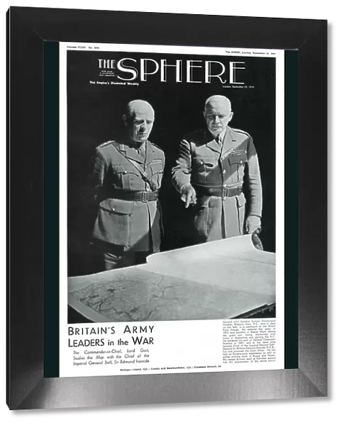 Lord Gort and Sir Edmund Ironside studying map 1939