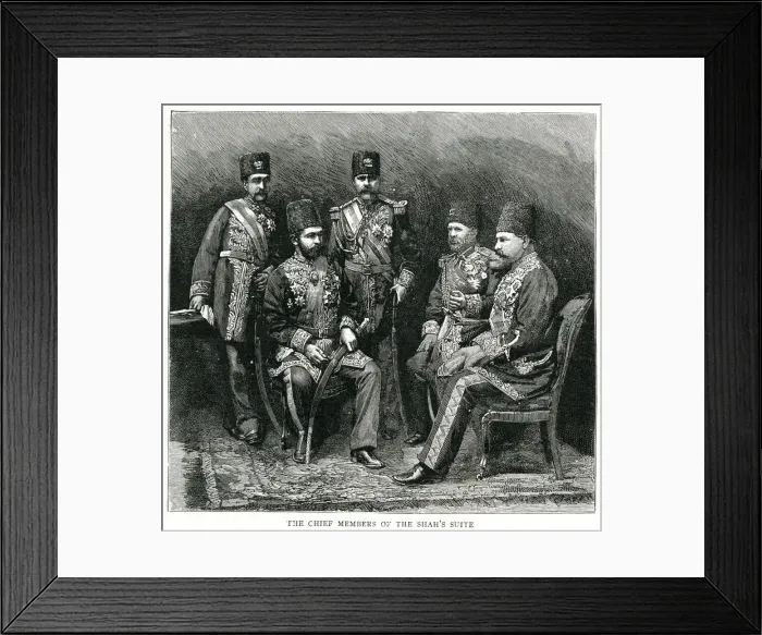 Framed Print : Chief members of the Shah of Persias suite Framed Print : Chief members of the Shah of Persias suite