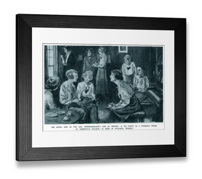 Framed Print : Undergraduate female student tea party, December 1920 Framed Print : Undergraduate female student tea party, December 1920