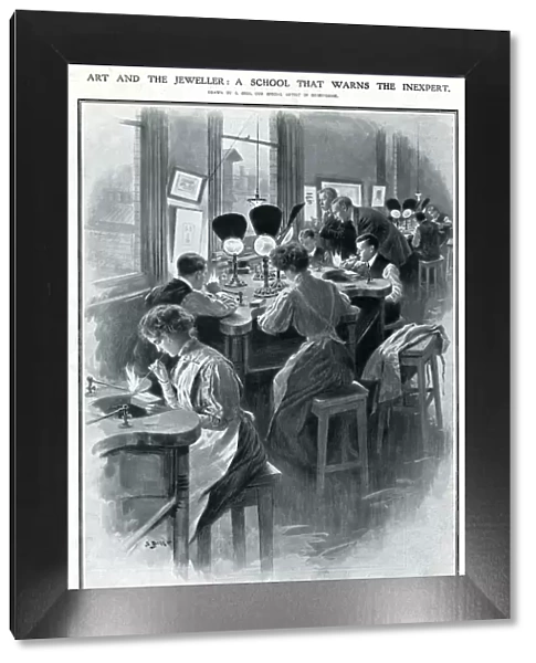 Mixed gender evening class at an arts school 1909
