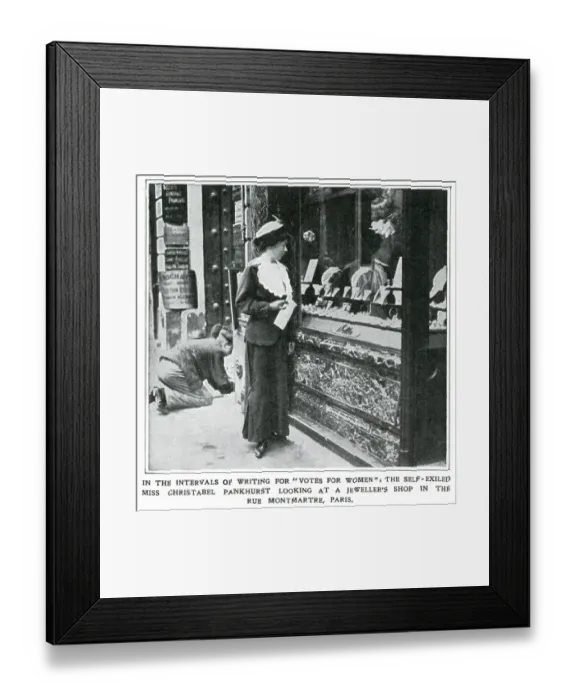 Framed Print : Christabel Pankhurst self-exiled in Paris 1912 Framed Print : Christabel Pankhurst self-exiled in Paris 1912