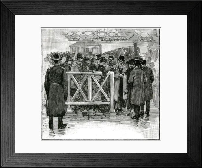 Framed Print : Queen Street Railway Station, Glasgow, during a strike 1891 Framed Print : Queen Street Railway Station, Glasgow, during a strike 1891