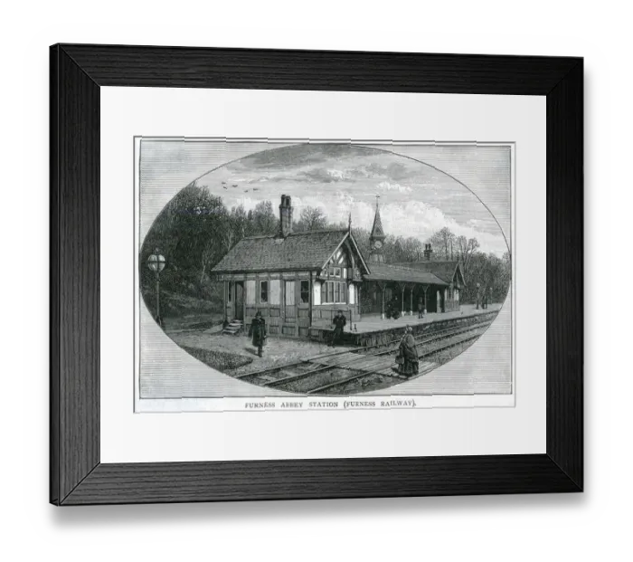 Framed Print : Railway station at Furness Abbey, Barrow-in-Furness, Cumbria Framed Print : Railway station at Furness Abbey, Barrow-in-Furness, Cumbria