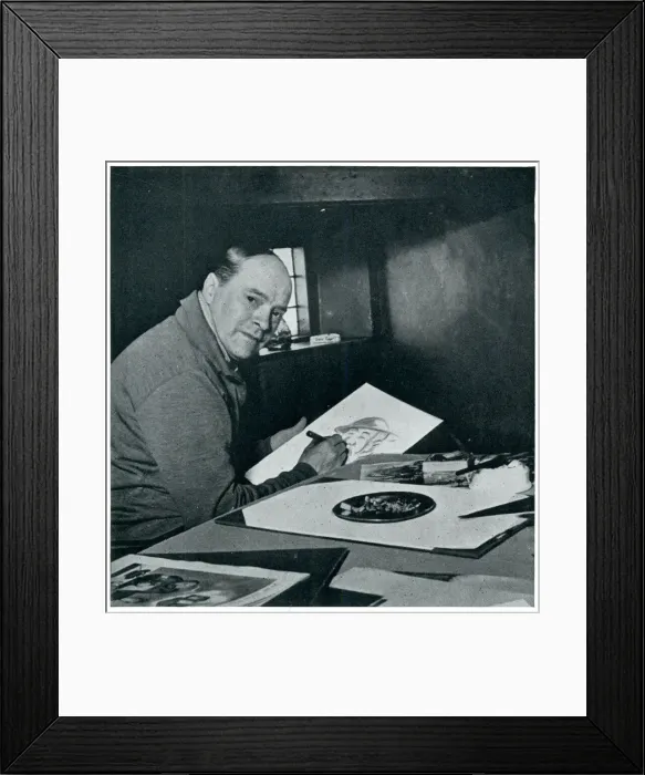 Framed Print : Bruce Bairnsfather drawing 1939 Framed Print : Bruce Bairnsfather drawing 1939