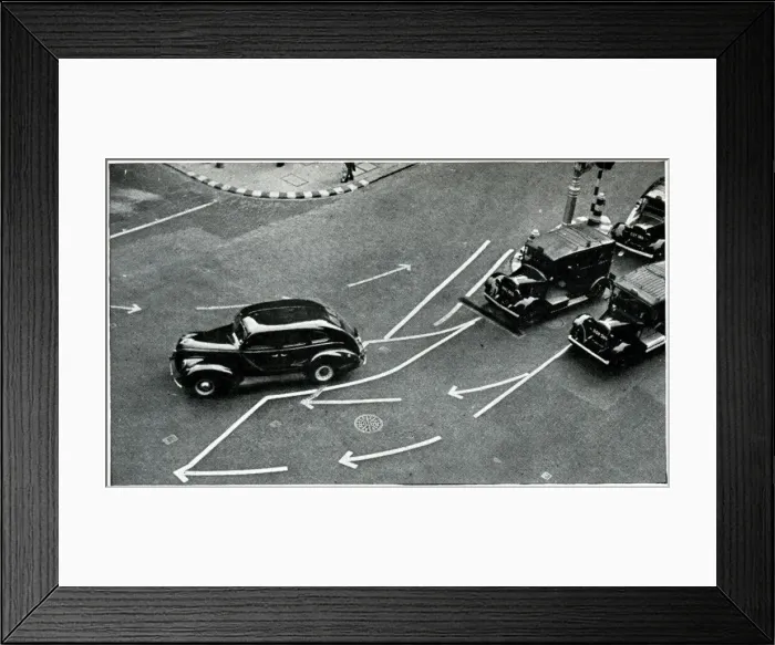Framed Print : Machine painting road lines, September 1939 Framed Print : Machine painting road lines, September 1939