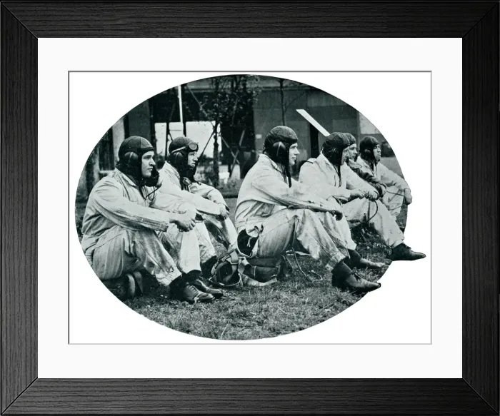 Framed Print : Interceptor aircraft pilots waiting to go up 1939 Framed Print : Interceptor aircraft pilots waiting to go up 1939