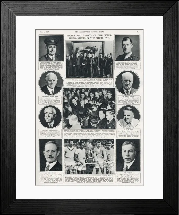Framed Print : Page from the Illustrated London News, 4th January 1947 Framed Print : Page from the Illustrated London News, 4th January 1947