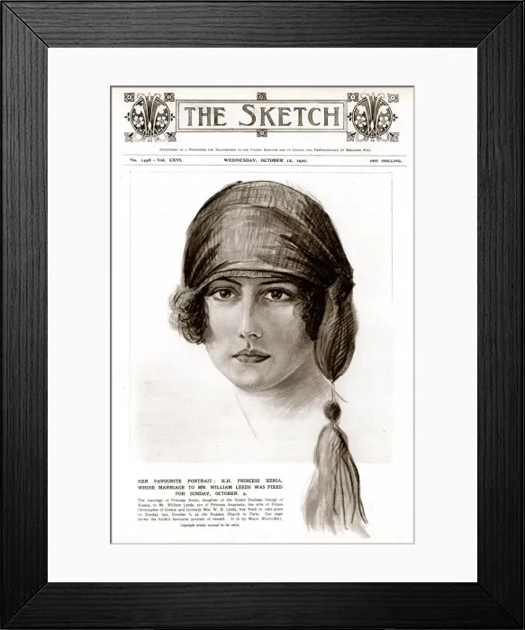 Framed Print : Princess Xenia of Russia, October 1921 Framed Print : Princess Xenia of Russia, October 1921