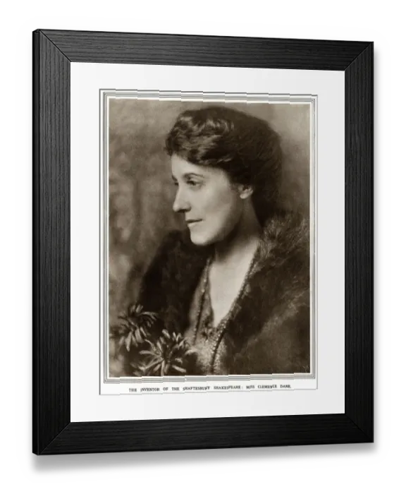 Framed Print : Playwright Clemence Dane 1921 Framed Print : Playwright Clemence Dane 1921