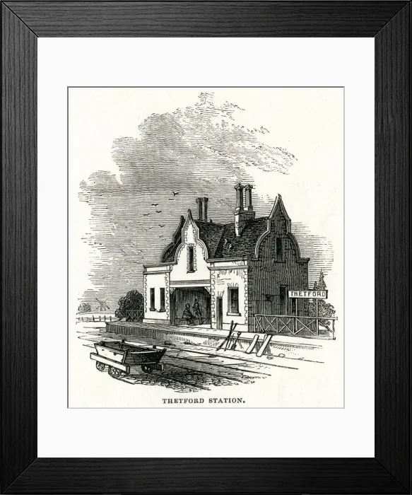 Framed Print : Thetford railway station, Thetford, Norfolk Framed Print : Thetford railway station, Thetford, Norfolk