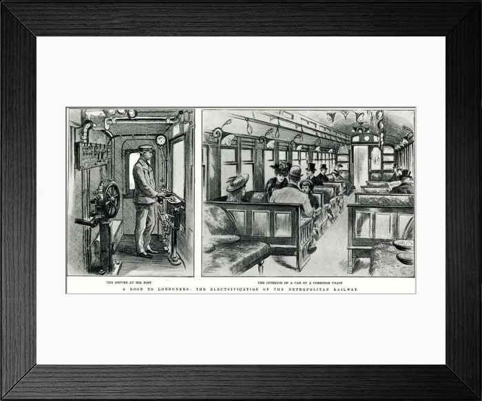 Framed Print : Underground railway electrification, London 1904 Framed Print : Underground railway electrification, London 1904