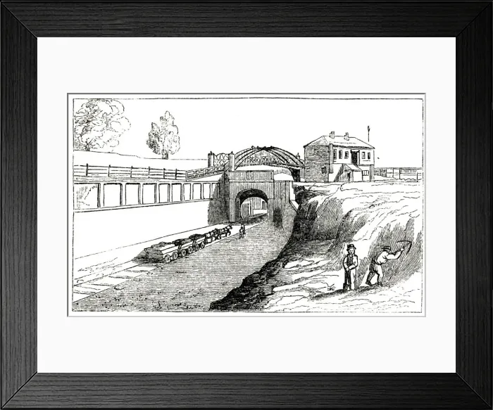 Framed Print : Railway cutting works at Wormwood Scrubs, West London Framed Print : Railway cutting works at Wormwood Scrubs, West London