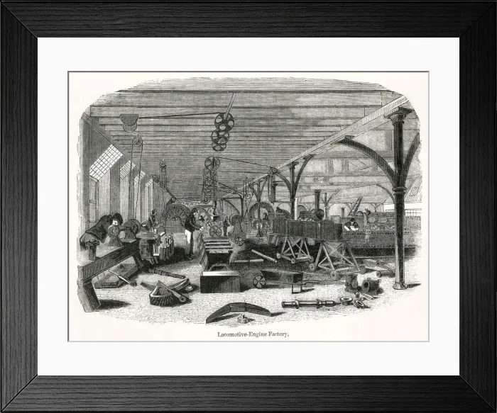Framed Print : Locomotive engine factory, Newcastle-upon-Tyne Framed Print : Locomotive engine factory, Newcastle-upon-Tyne