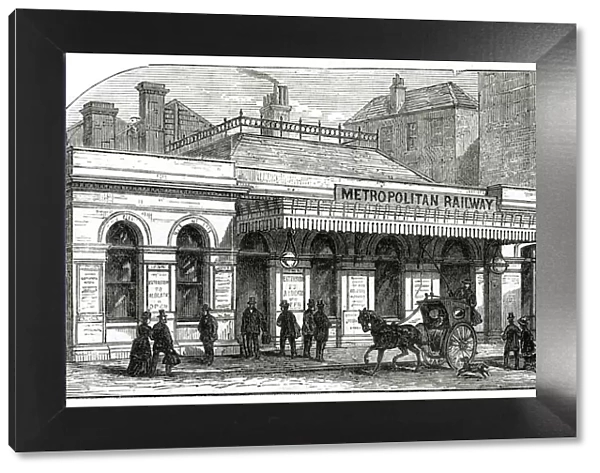Aldgate station, London underground 1876