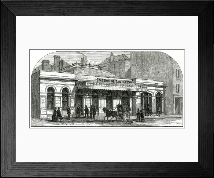 Framed Print : Aldgate station, London underground 1876 Framed Print : Aldgate station, London underground 1876