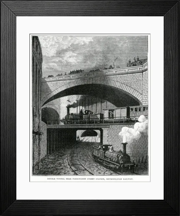 Framed Print : Double tunnel near Farringdon Street Station, London Framed Print : Double tunnel near Farringdon Street Station, London