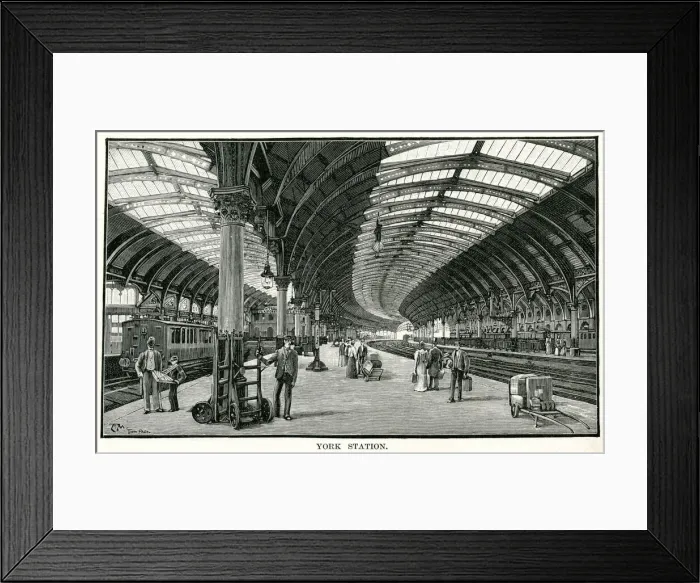 Framed Print : Platforms at York railway station, Yorkshire, England Framed Print : Platforms at York railway station, Yorkshire, England