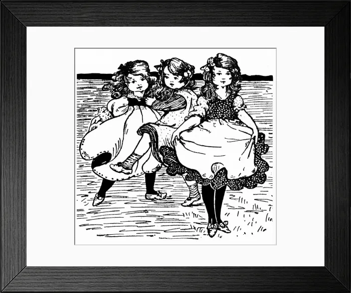 Framed Print : Young girls dancing Framed Print : Young girls dancing