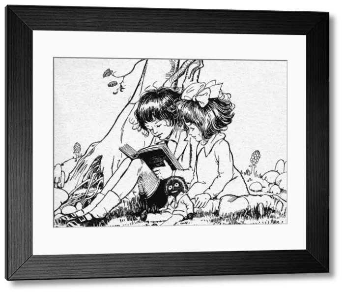 Framed Print : Children reading Framed Print : Children reading