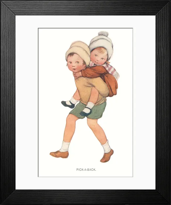 Framed Print : Pick-a-Back Framed Print : Pick-a-Back