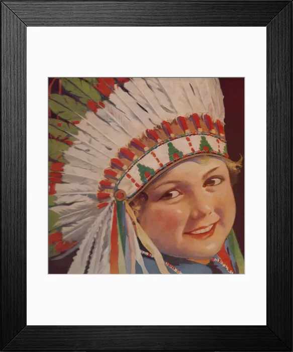 Framed Print : Red indian headdress Framed Print : Red indian headdress