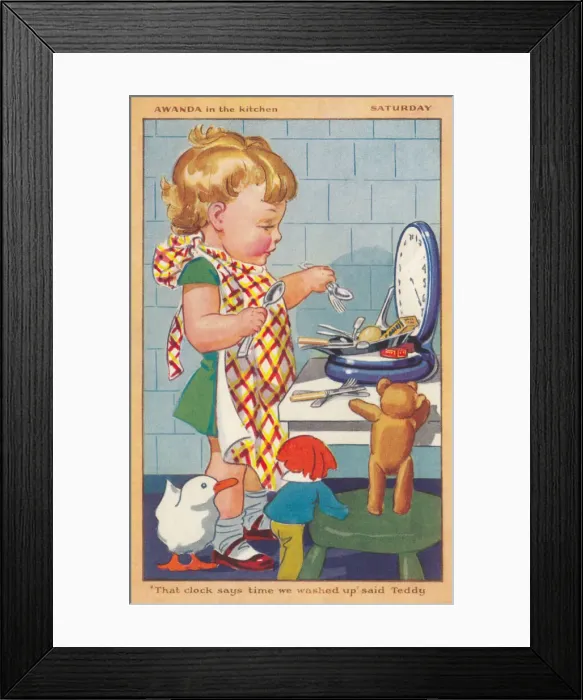 Framed Print : Awanda in the kitchen Framed Print : Awanda in the kitchen