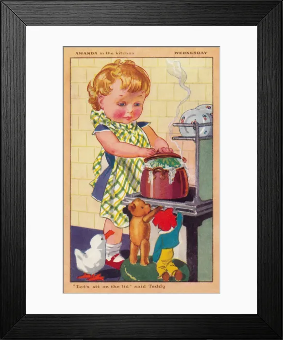 Framed Print : Awanda in the kitchen Framed Print : Awanda in the kitchen