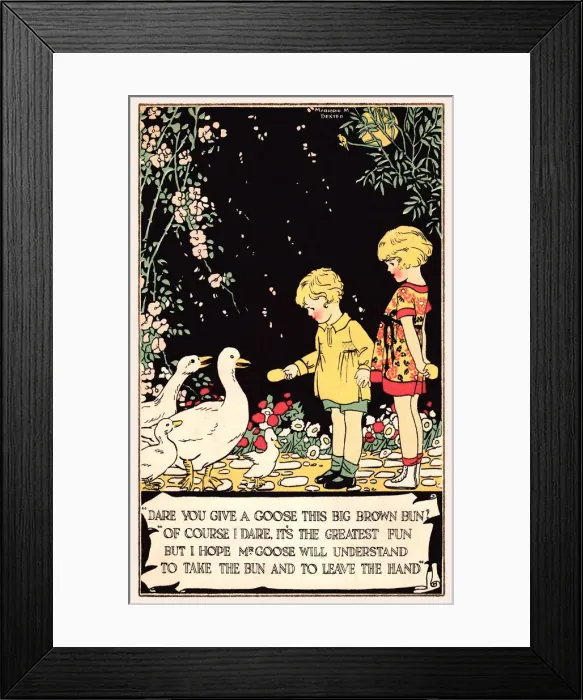 Framed Print : Children in the garden Framed Print : Children in the garden