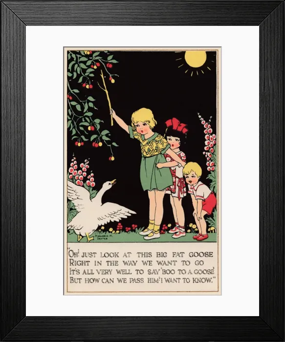 Framed Print : Children in the garden Framed Print : Children in the garden