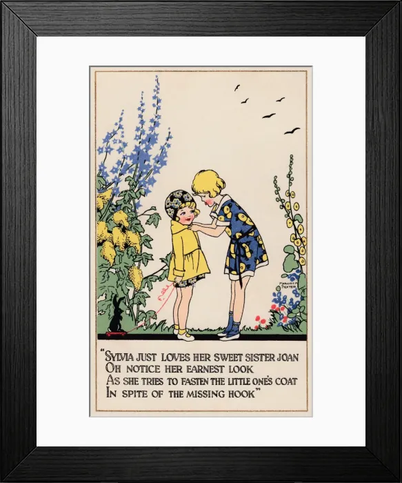 Framed Print : Children in the garden Framed Print : Children in the garden