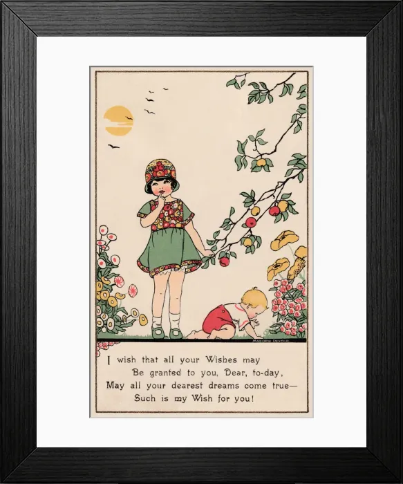 Framed Print : Children in the garden Framed Print : Children in the garden