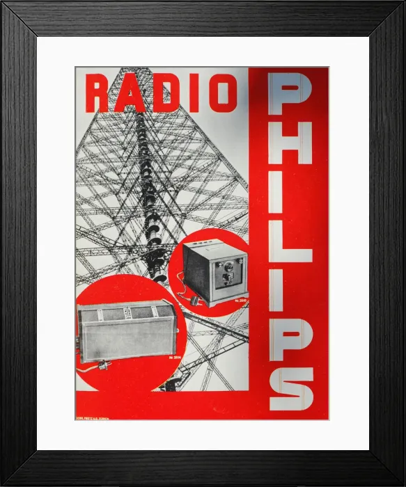 Framed Print : Philips. A Swiss poster for the firm Philips which was once one of the Framed Print : Philips. A Swiss poster for the firm Philips which was once one of the