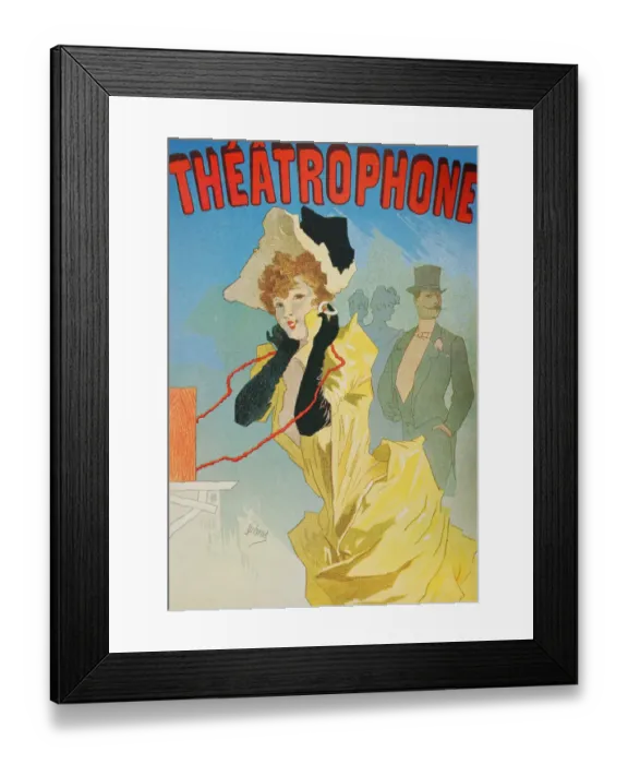Framed Print : Theatrophone poster