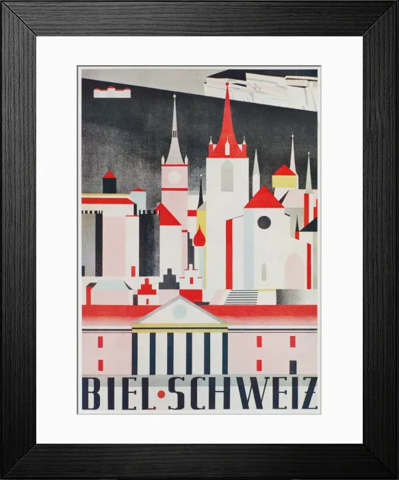 Framed Print : Swiss travel poster Framed Print : Swiss travel poster