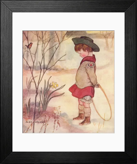 Framed Print : Boy with a hoop Framed Print : Boy with a hoop