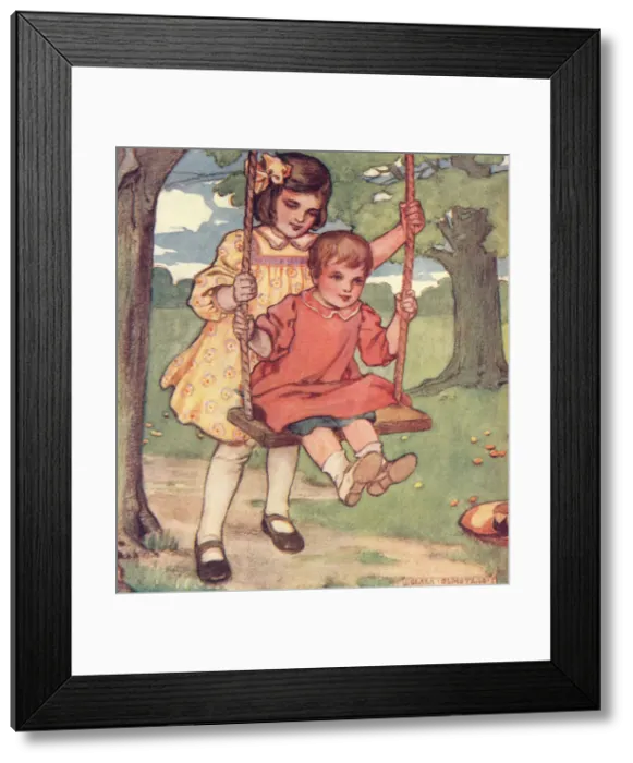 Framed Print : Boy on a swing Framed Print : Boy on a swing