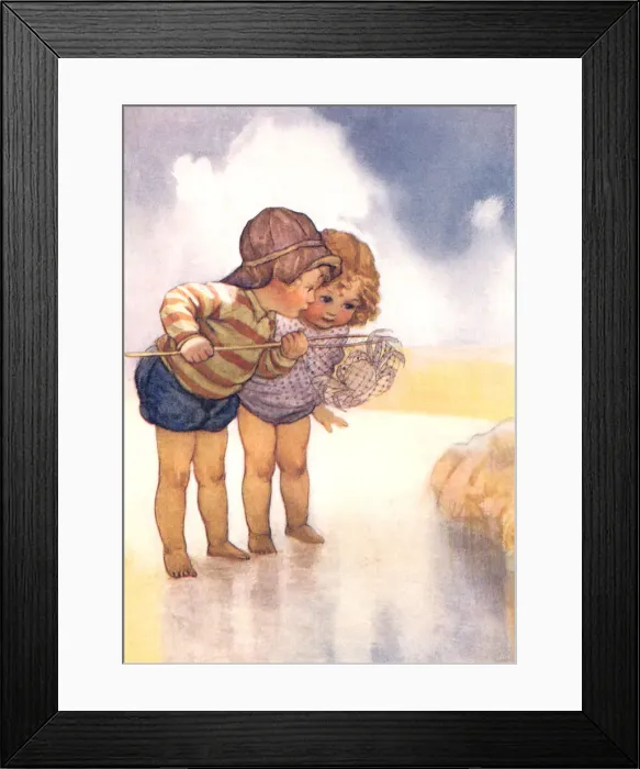 Framed Print : Catching a crab Framed Print : Catching a crab