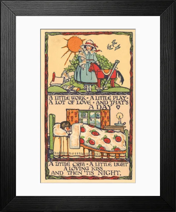 Framed Print : A childs day & night Framed Print : A childs day & night