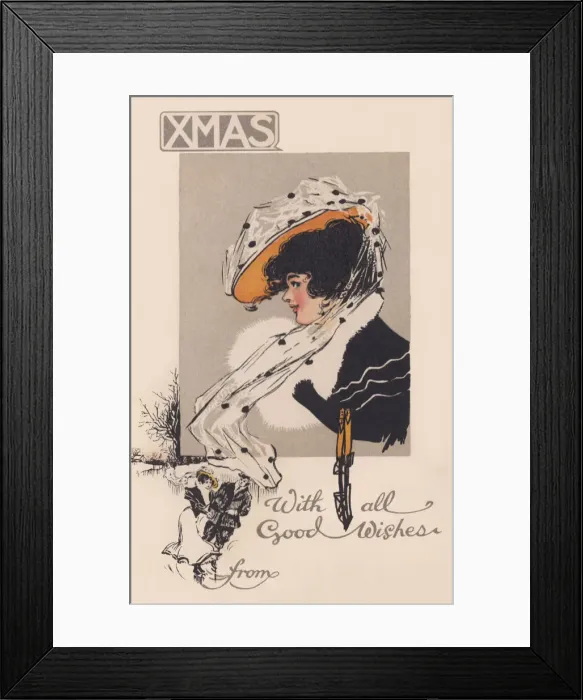 Framed Print : Woman with muff Framed Print : Woman with muff
