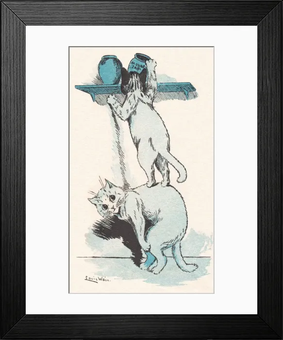 Framed Print : Louis Wain cats Framed Print : Louis Wain cats