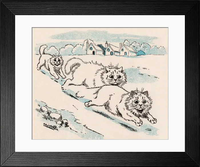Framed Print : Louis Wain cats Framed Print : Louis Wain cats