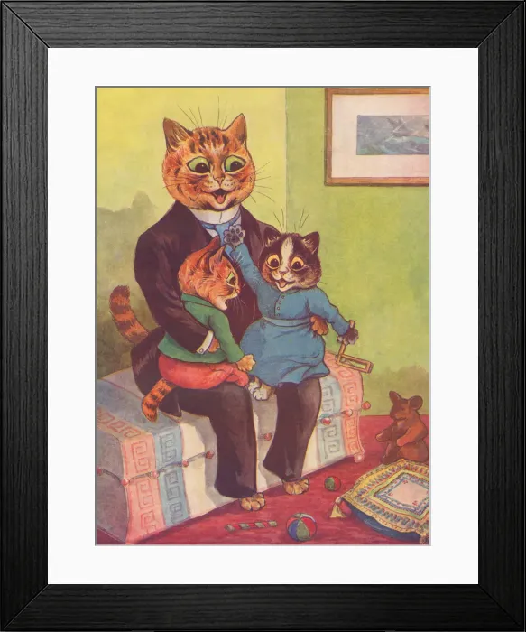 Framed Print : Louis Wain cats Framed Print : Louis Wain cats