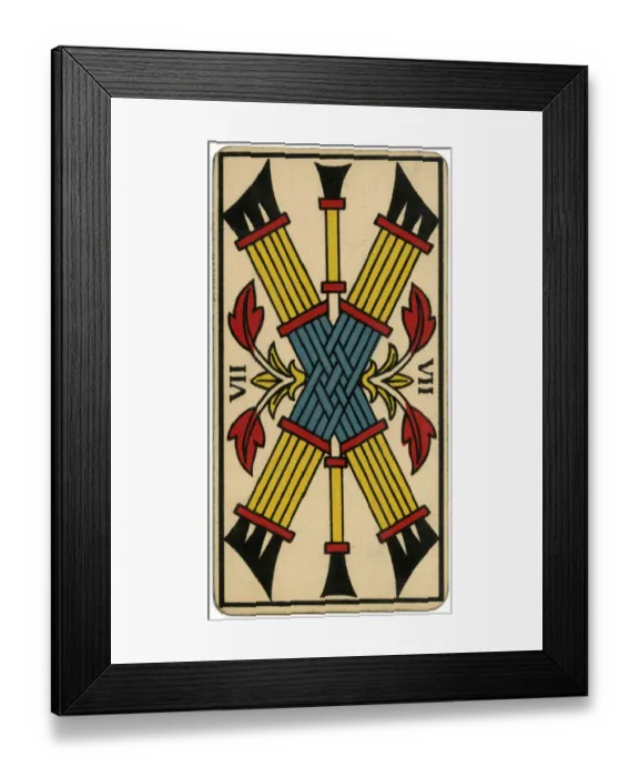 Framed Print : Tarot Card - Baton VII Framed Print : Tarot Card - Baton VII