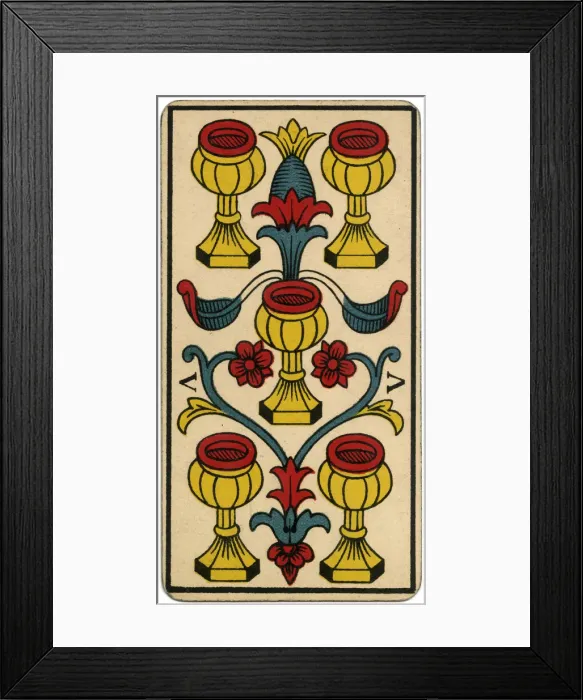 Framed Print : Tarot Card - Coupe (Cup) V Framed Print : Tarot Card - Coupe (Cup) V