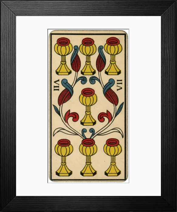 Framed Print : Tarot Card - Coupe (Cup) VII Framed Print : Tarot Card - Coupe (Cup) VII