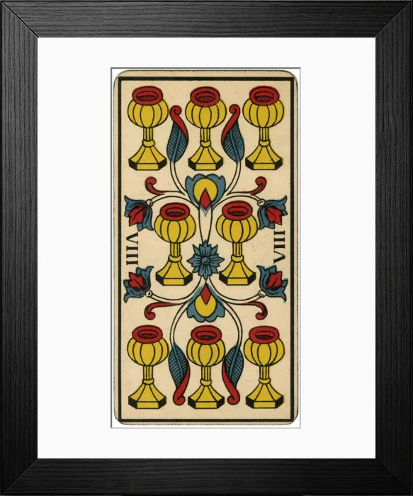 Framed Print : Tarot Card - Coupe (Cup) VIII Framed Print : Tarot Card - Coupe (Cup) VIII