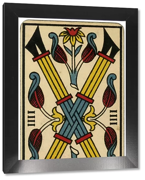 Tarot Card - Baton IIII