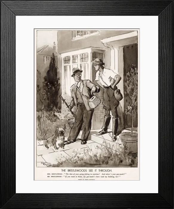 Framed Print : The Bristlewoods See it Through, WWII cartoon Framed Print : The Bristlewoods See it Through, WWII cartoon