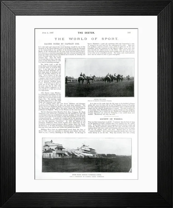 Framed Print : The World of Sport 1897 Framed Print : The World of Sport 1897